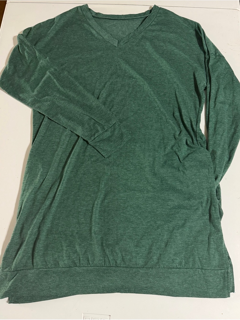 Amazon Essentials Women's Long Sleeve V-Neck Dress in Forest Green